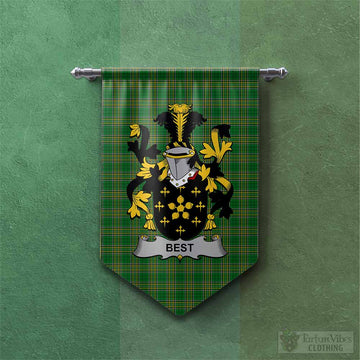 Best Irish Clan Tartan Gonfalon, Tartan Banner with Coat of Arms
