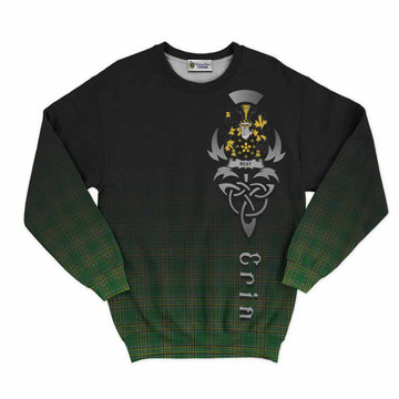 Tartan Vibes Clothing Best Irish Clan Sweatshirt with Coat of Arms Erin Go Bragh Celtic Inspired