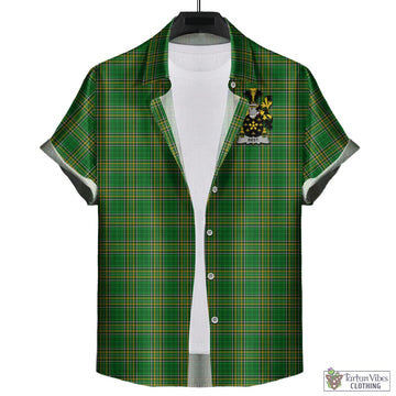 Best Irish Clan Tartan Hawaiian Shirt with Coat of Arms