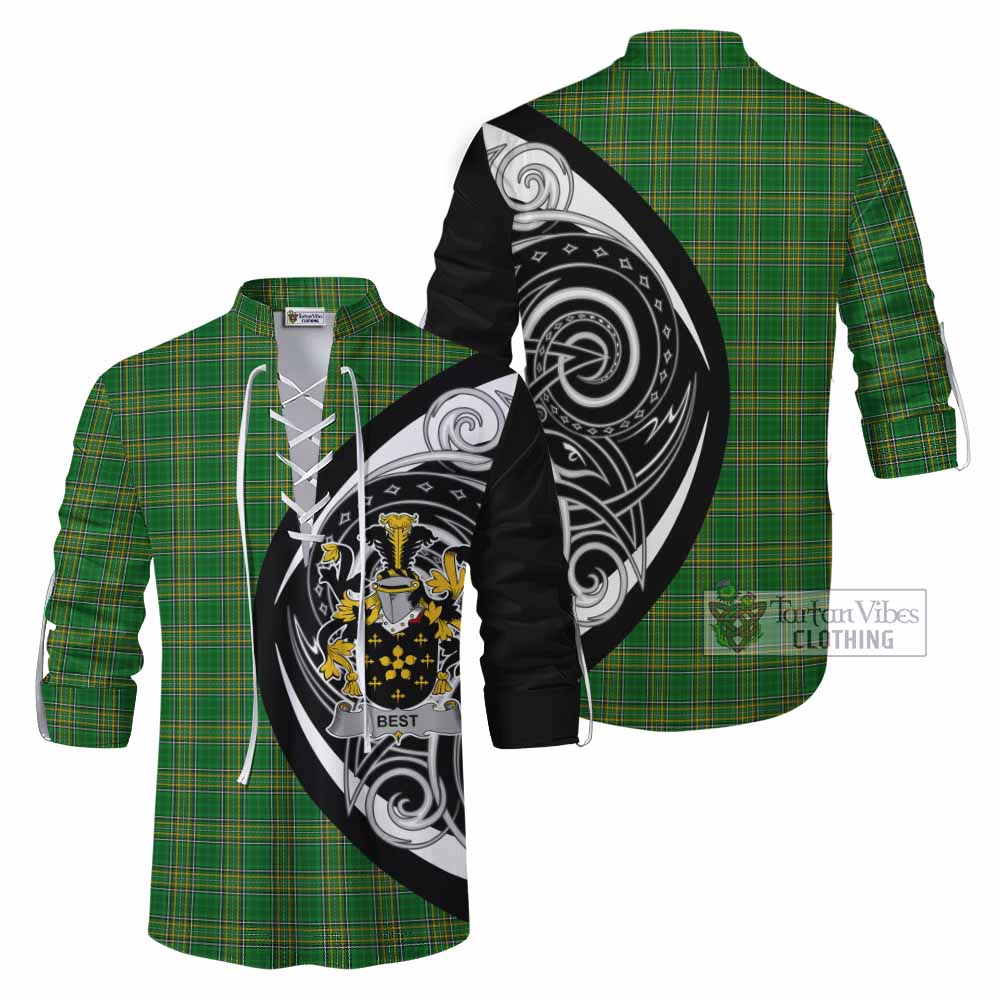 Tartan Vibes Clothing Best Irish Clan Ghillie Kilt Shirt Celtic Circle Style