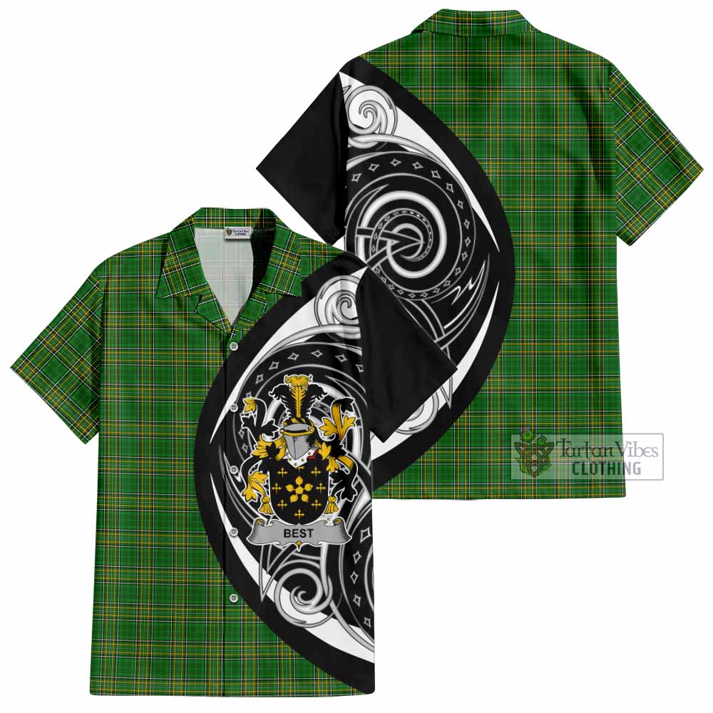 Tartan Vibes Clothing Best Irish Clan Short Sleeve Button Shirt Celtic Circle Style