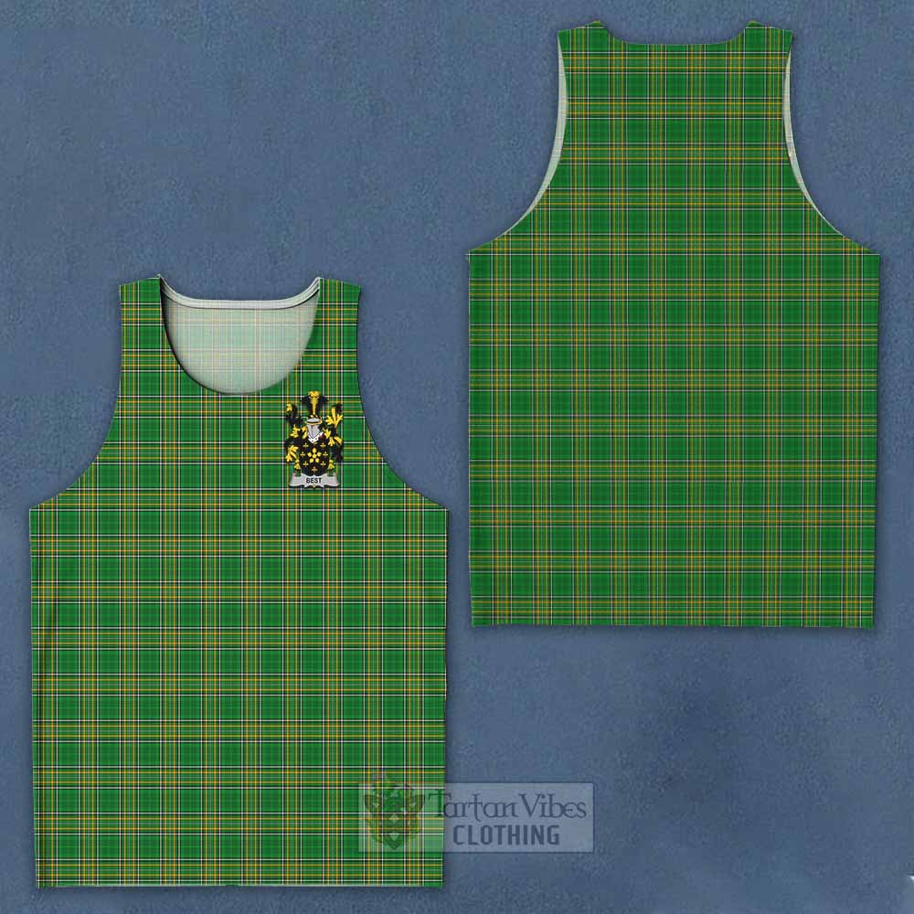 Tartan Vibes Clothing Best Irish Clan Tartan Men's Tank Top with Coat of Arms