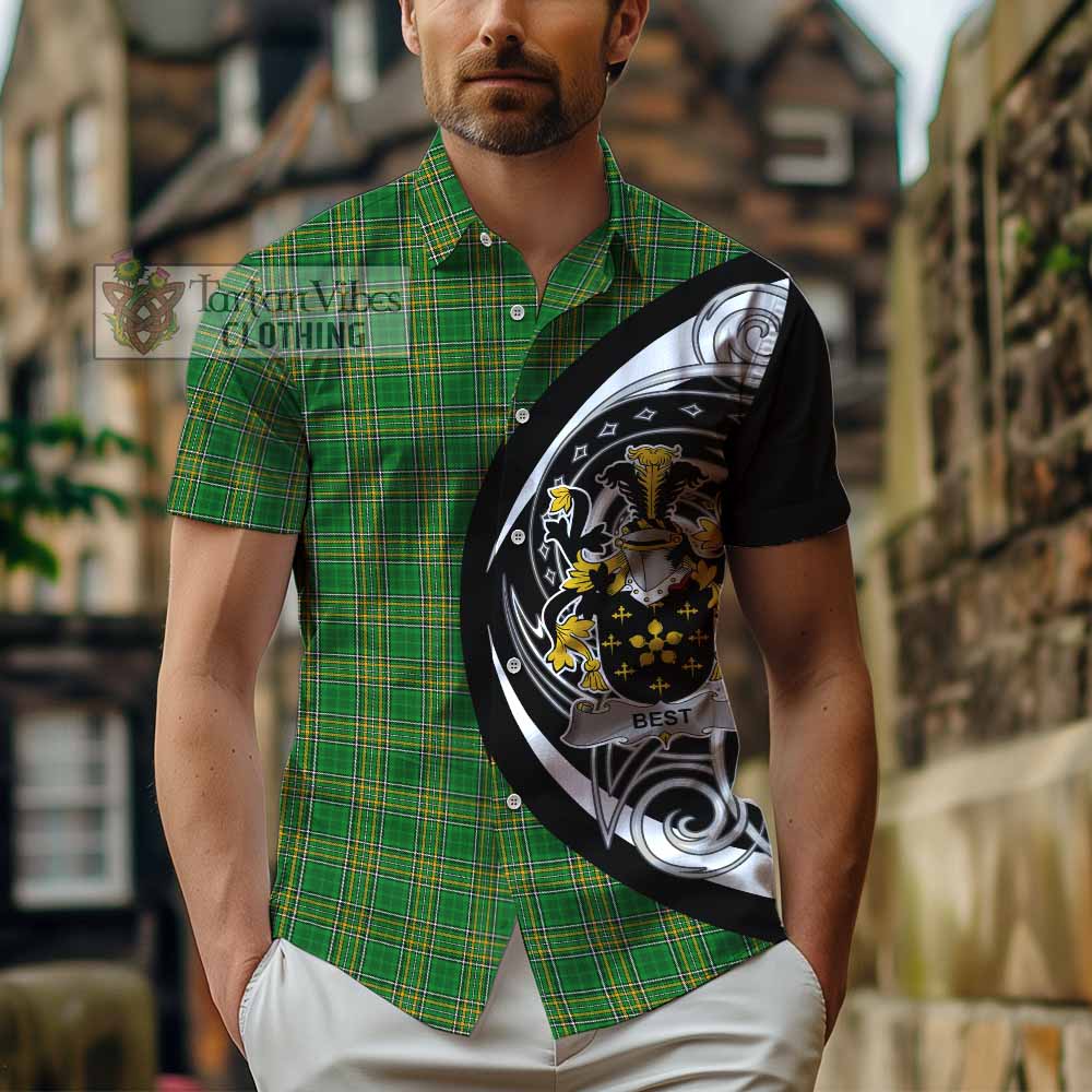 Tartan Vibes Clothing Best Irish Clan Short Sleeve Button Shirt Celtic Circle Style