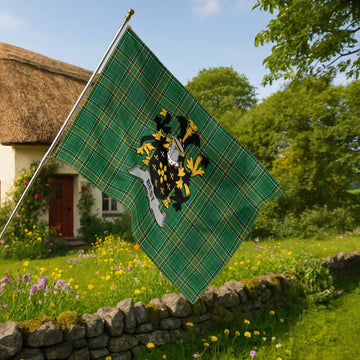 Best Irish Clan Tartan House Flag with Coat of Arms