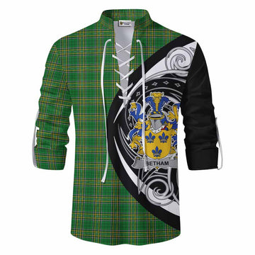 Tartan Vibes Clothing Betham Irish Clan Ghillie Kilt Shirt Celtic Circle Style