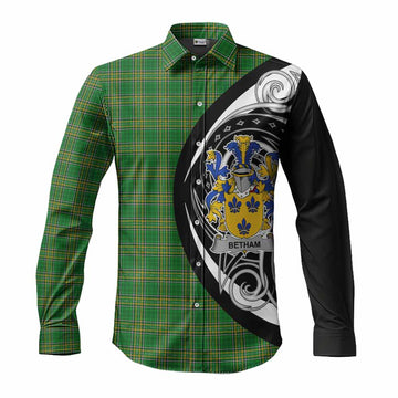 Tartan Vibes Clothing Betham Irish Clan Long Sleeve Button Shirt Celtic Circle Style