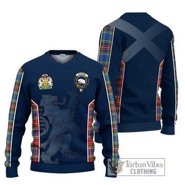 Bethune Tartan Knitted Sweater with Family Crest and Lion Rampant Vibes Sport Style Unisex - Tartan Vibes Clothing