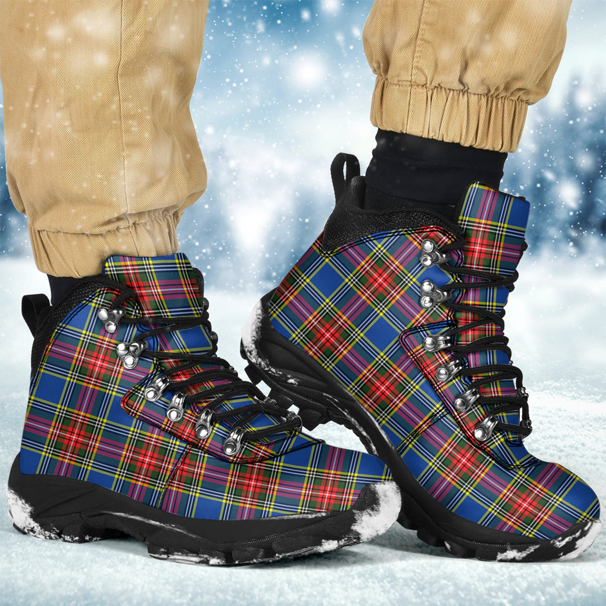 Bethune Tartan Alpine Boots - Tartanvibesclothing