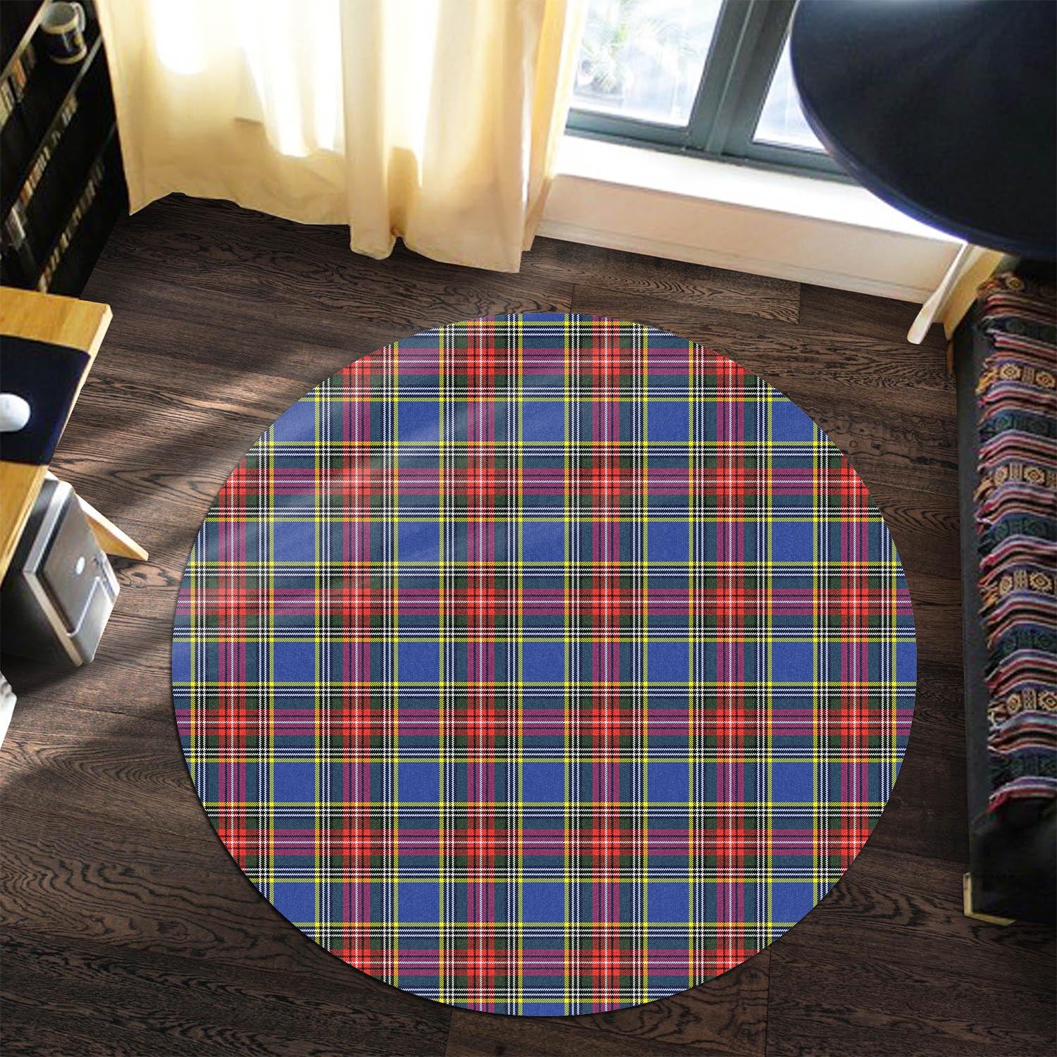 Bethune Tartan Round Rug - Tartanvibesclothing