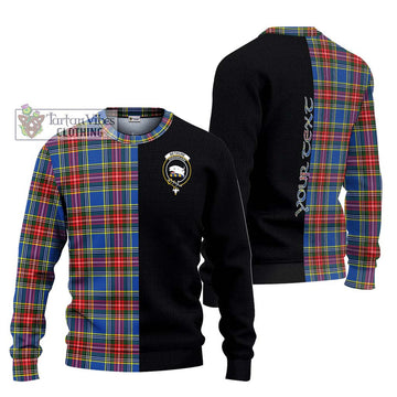 Bethune Tartan Knitted Sweater with Family Crest and Half Of Me Style Unisex - Tartanvibesclothing Shop