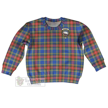 Bethune Tartan Kid Ugly Sweater with Family Crest Kid - Tartan Vibes Clothing