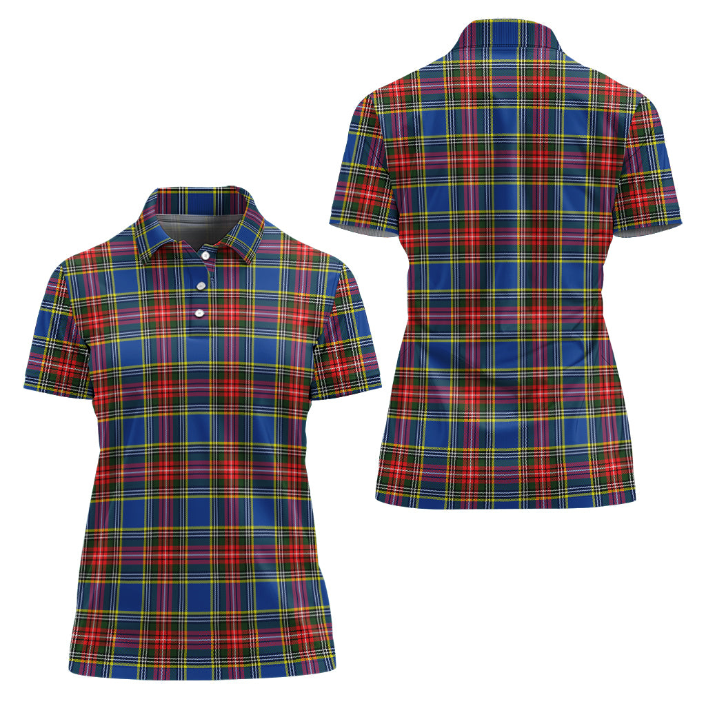 Bethune Tartan Polo Shirt For Women Women - Tartanvibesclothing