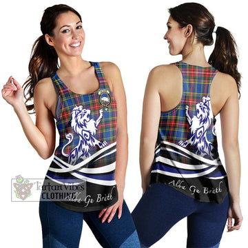 Bethune Tartan Women's Racerback Tanks with Alba Gu Brath Regal Lion Emblem 4XL - Tartanvibesclothing Shop