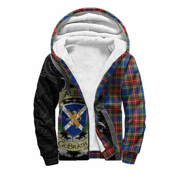 Bethune Tartan Family Crest Sherpa Hoodie Lion Rampant Royal Thistle Shield Celtic Inspired