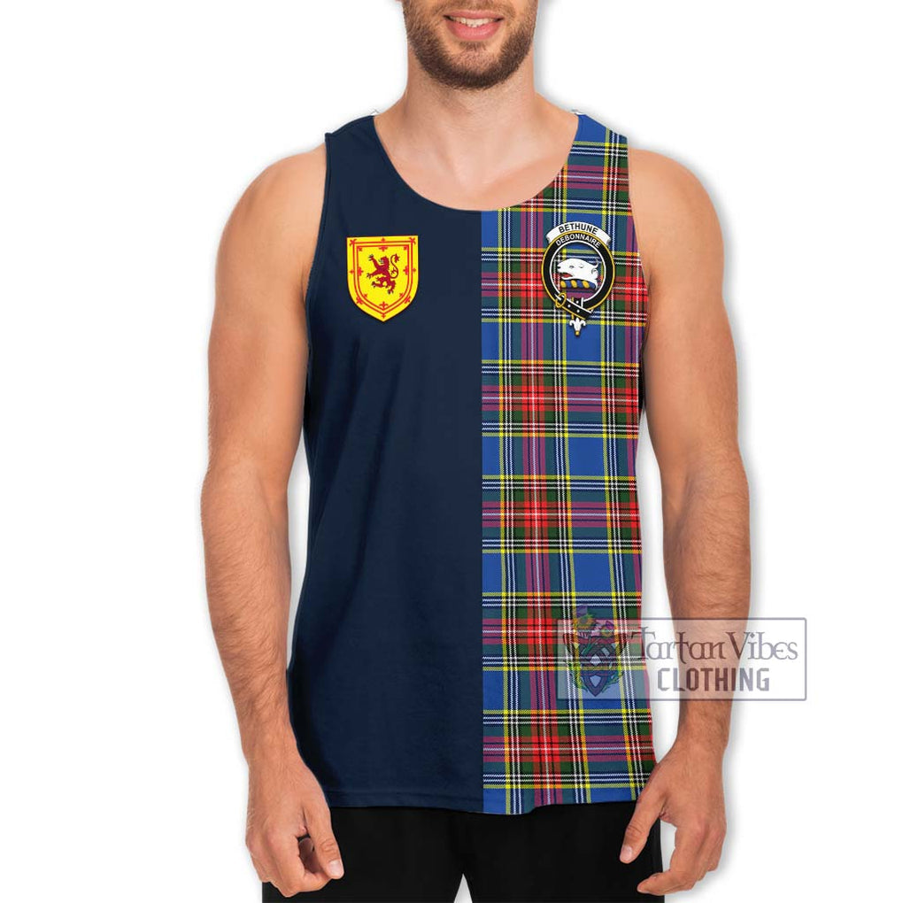 Tartan Vibes Clothing Bethune Tartan Men's Tank Top with Scottish Lion Royal Arm Half Style