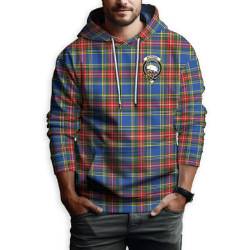 Bethune Tartan Hoodie with Family Crest