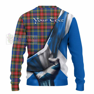Tartan Vibes Clothing Bethune Tartan Knitted Sweater with Family Crest Scotland Patriotic Style