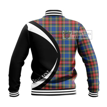 Bethune Tartan Baseball Jacket with Family Crest Circle Style - Tartan Vibes Clothing