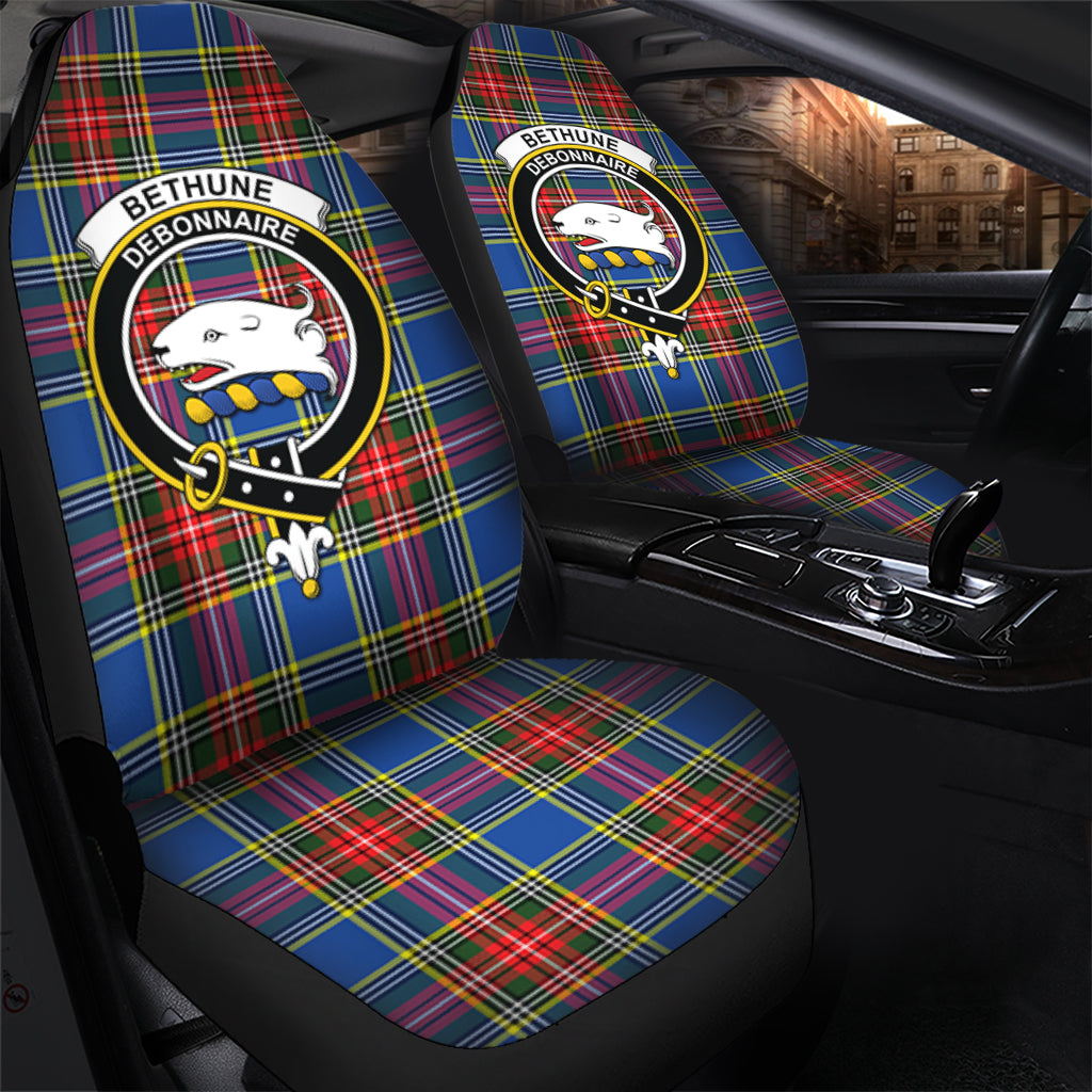Bethune Tartan Car Seat Cover with Family Crest - Tartanvibesclothing