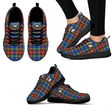 Bethune Tartan Sneakers with Family Crest