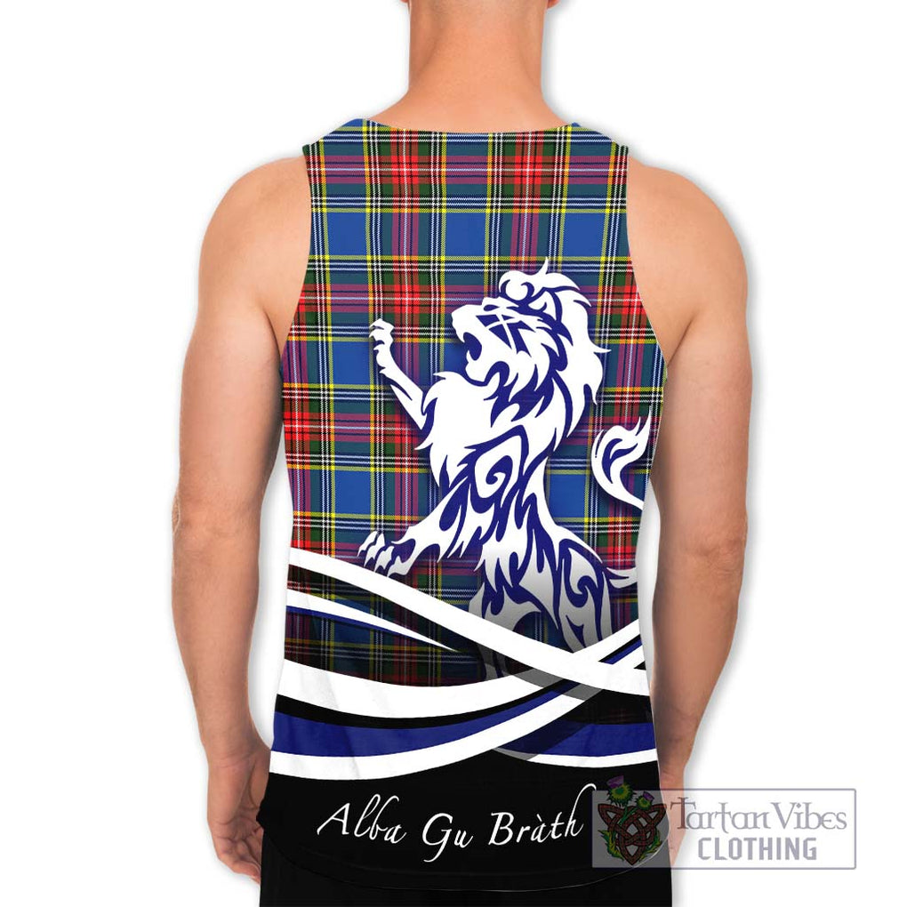 Bethune Tartan Men's Tank Top with Alba Gu Brath Regal Lion Emblem - Tartanvibesclothing Shop