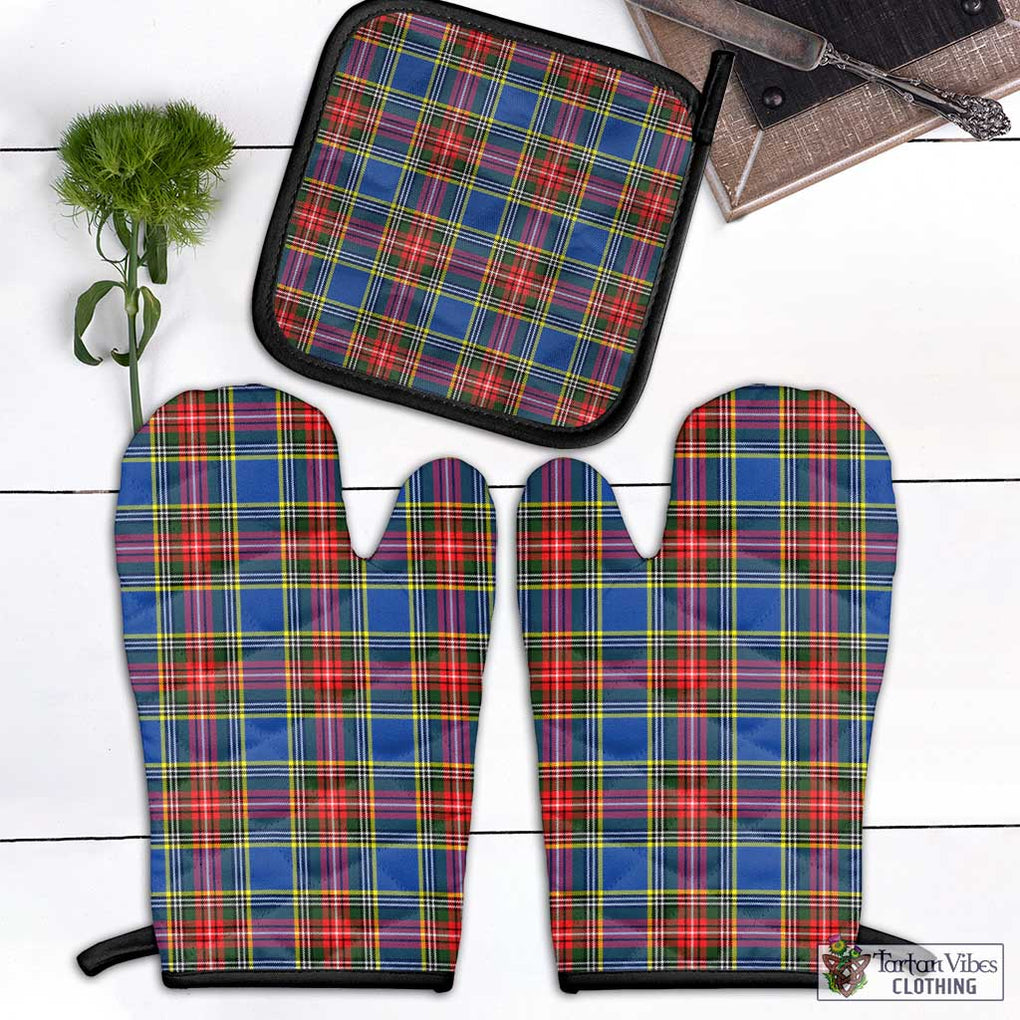 Bethune Tartan Combo Oven Mitt & Pot-Holder Combo 1 Oven Mitt & 1 Pot-Holder Black - Tartan Vibes Clothing