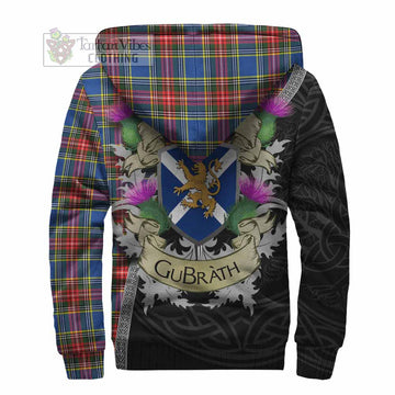 Bethune Tartan Family Crest Sherpa Hoodie Lion Rampant Royal Thistle Shield Celtic Inspired