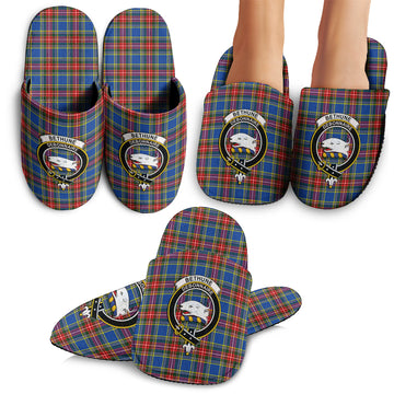 Bethune Tartan Home Slippers with Family Crest