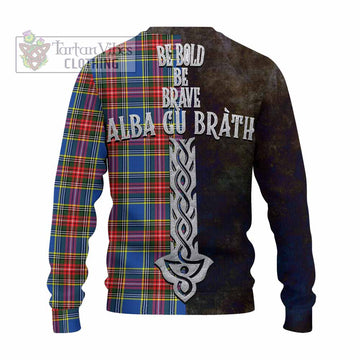 Bethune Tartan Family Crest Knitted Sweater Alba Gu Brath Be Brave Lion Ancient Style