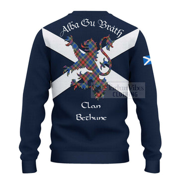 Tartan Vibes Clothing Bethune Tartan Lion Rampant Knitted Sweater – Proudly Display Your Heritage with Alba Gu Brath and Clan Name