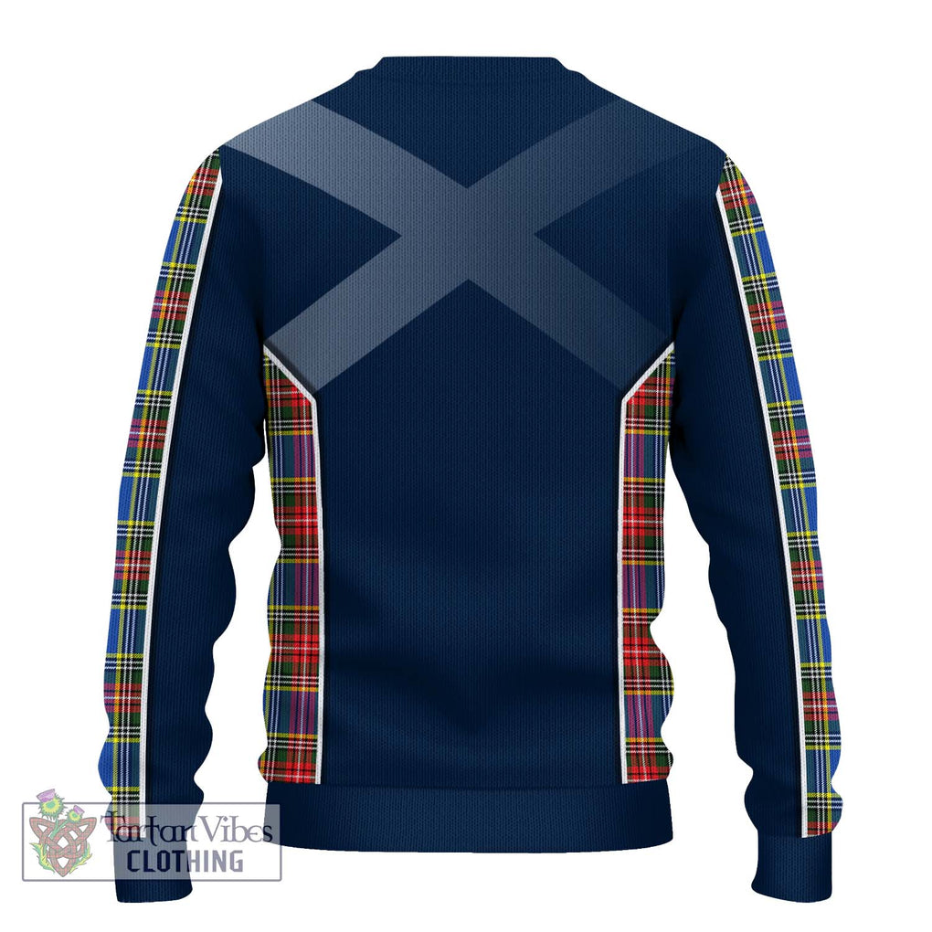 Bethune Tartan Knitted Sweater with Family Crest and Lion Rampant Vibes Sport Style - Tartan Vibes Clothing