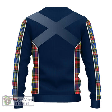 Bethune Tartan Knitted Sweater with Family Crest and Lion Rampant Vibes Sport Style - Tartan Vibes Clothing