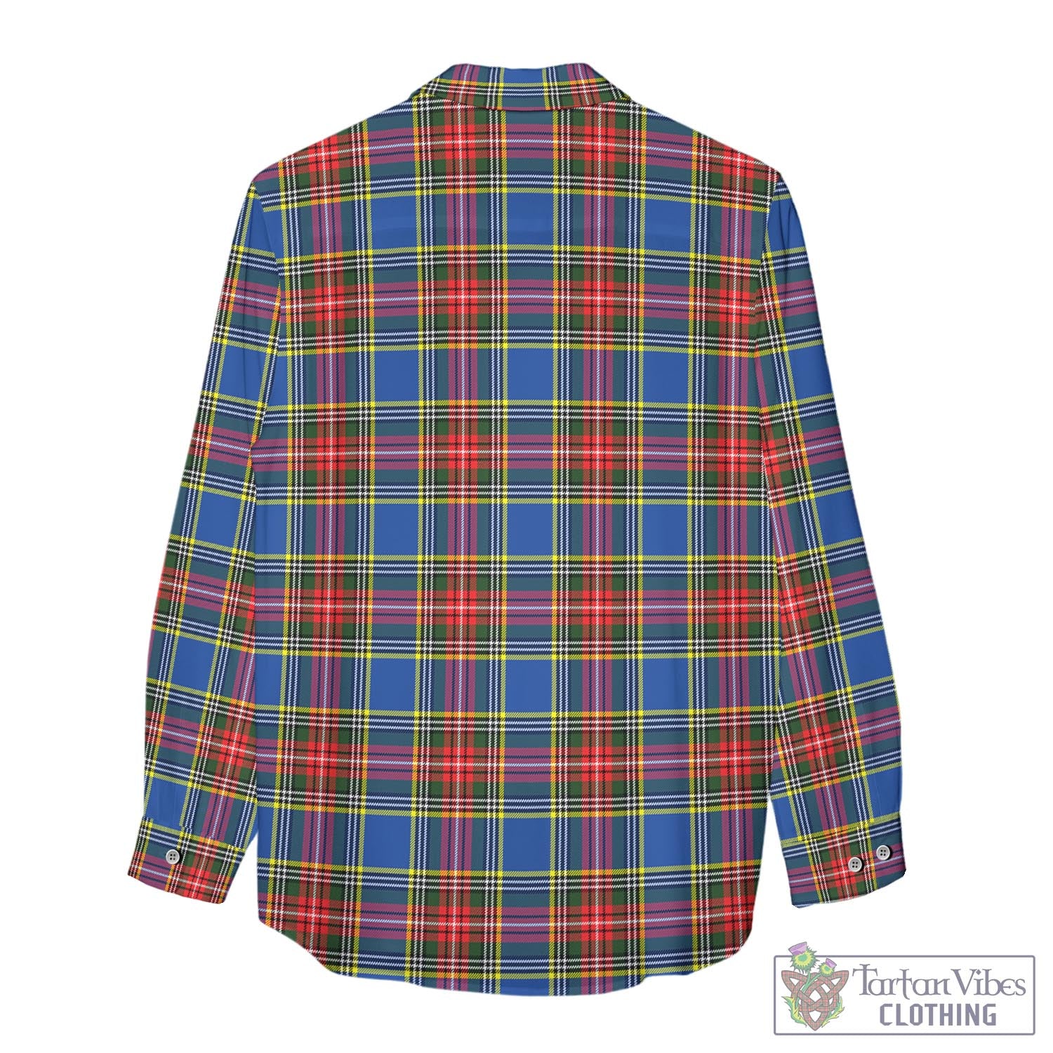 Tartan Vibes Clothing Bethune Tartan Womens Casual Shirt with Family Crest