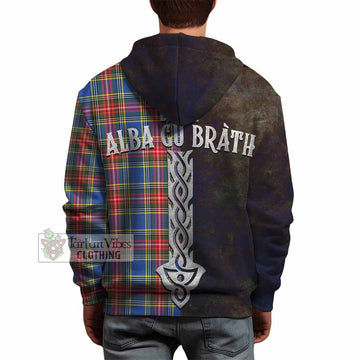 Bethune Tartan Family Crest Hoodie Alba Gu Brath Be Brave Lion Ancient Style