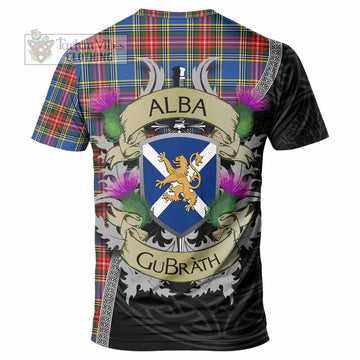 Tartan Vibes Clothing Bethune Tartan Family Crest T-Shirt Lion Rampant Royal Thistle Shield Celtic Inspired