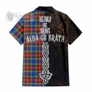 Bethune Tartan Family Crest Hawaiian Shirt Alba Gu Brath Be Brave Lion Ancient Style