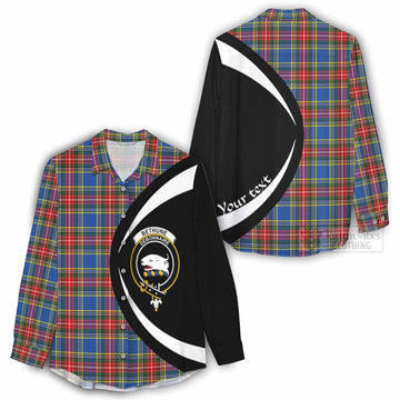 Bethune Tartan Women's Casual Shirt with Family Crest Circle Style