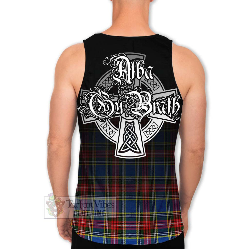 Tartan Vibes Clothing Bethune Tartan Men's Tank Top Featuring Alba Gu Brath Family Crest Celtic Inspired