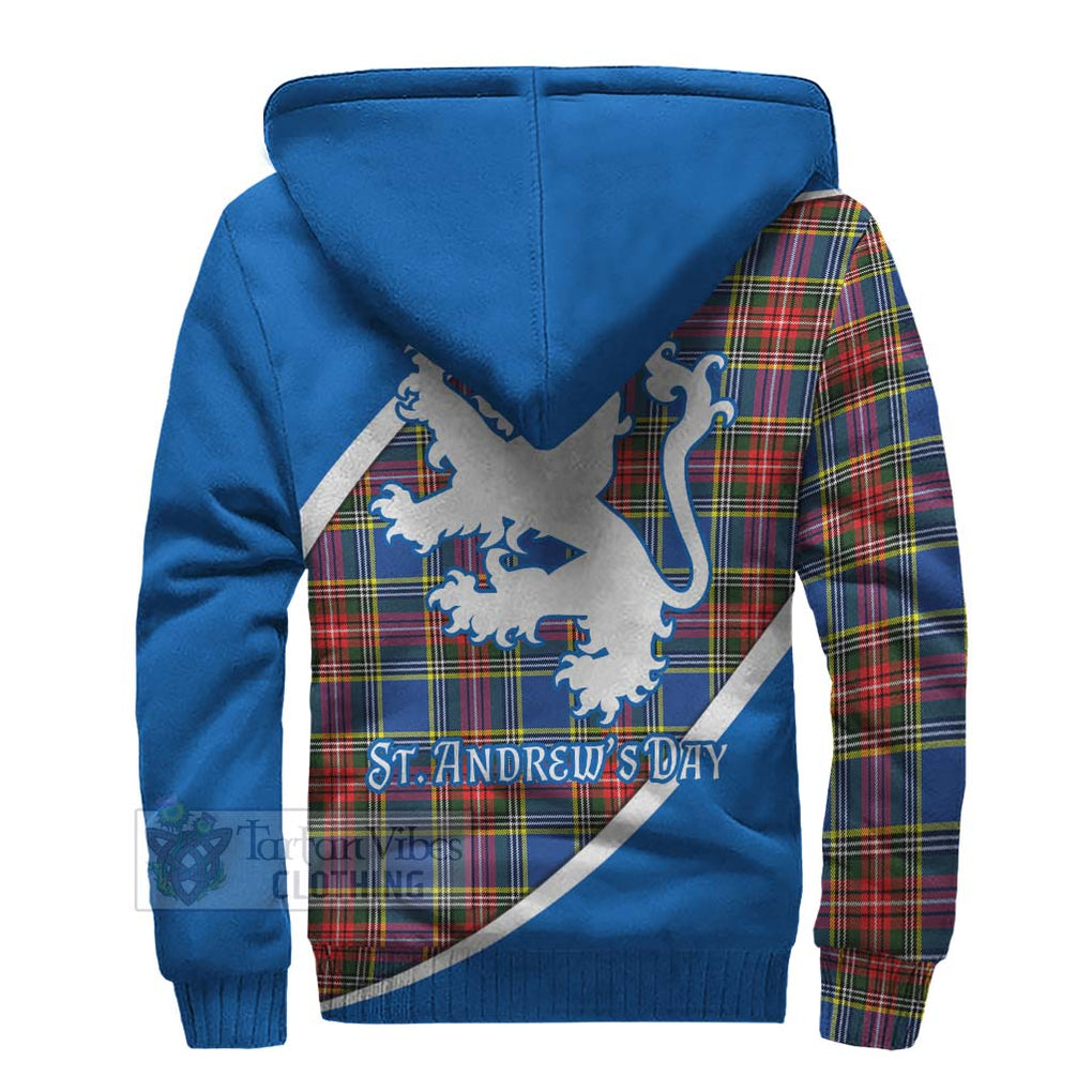 Tartan Vibes Clothing Bethune Family Crest Tartan Sherpa Hoodie Celebrate Saint Andrew's Day in Style