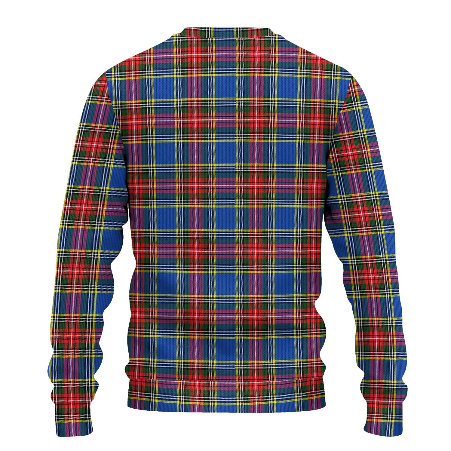 Bethune Tartan Knitted Sweater with Family Crest - Tartanvibesclothing