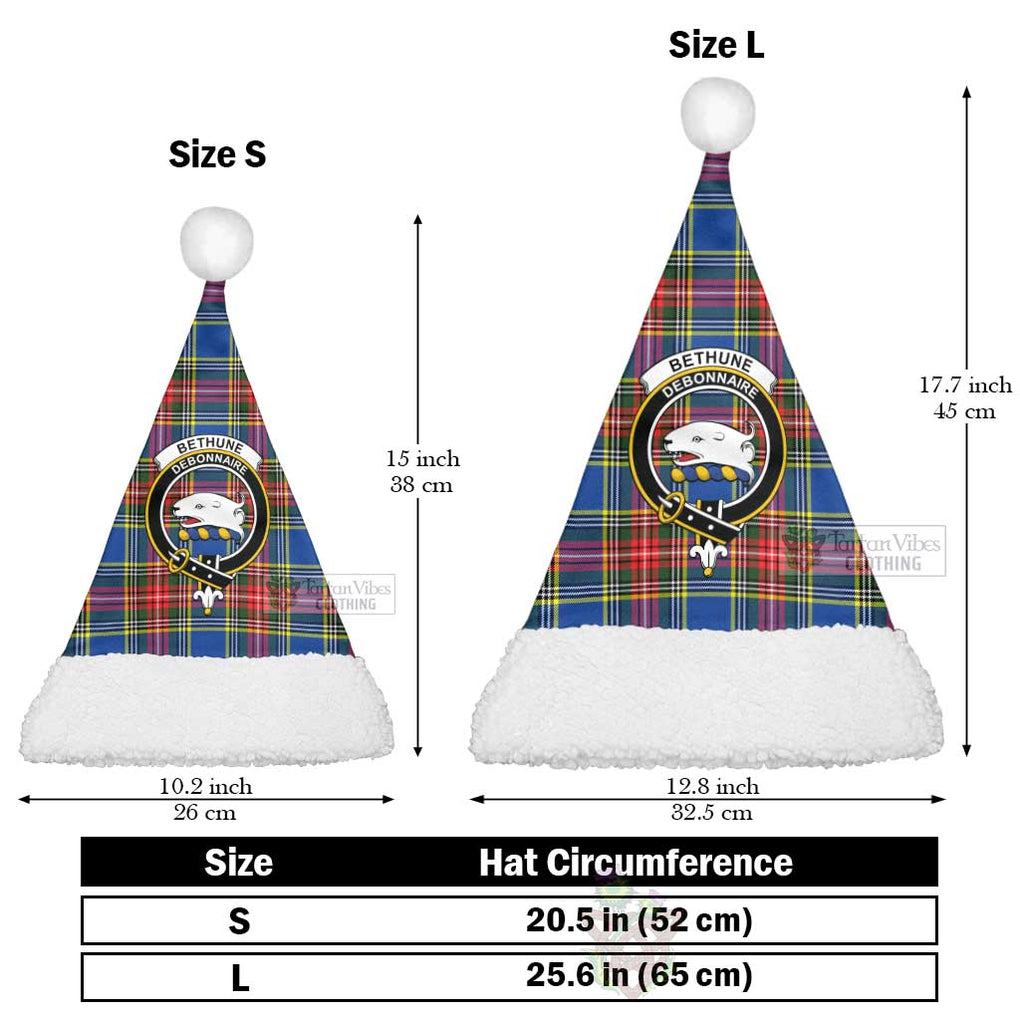 Tartan Vibes Clothing Bethune Tartan Christmas Santa Hats with Family Crest