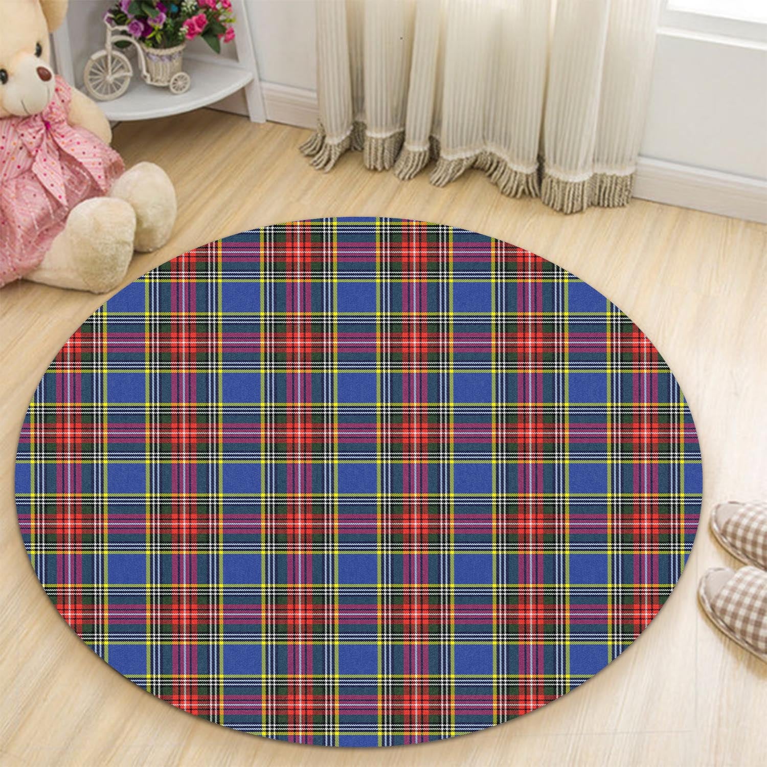 Bethune Tartan Round Rug - Tartanvibesclothing