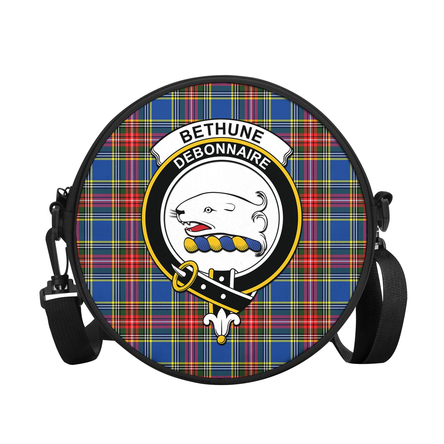 Bethune Ancient Tartan Crest Leather Handbag