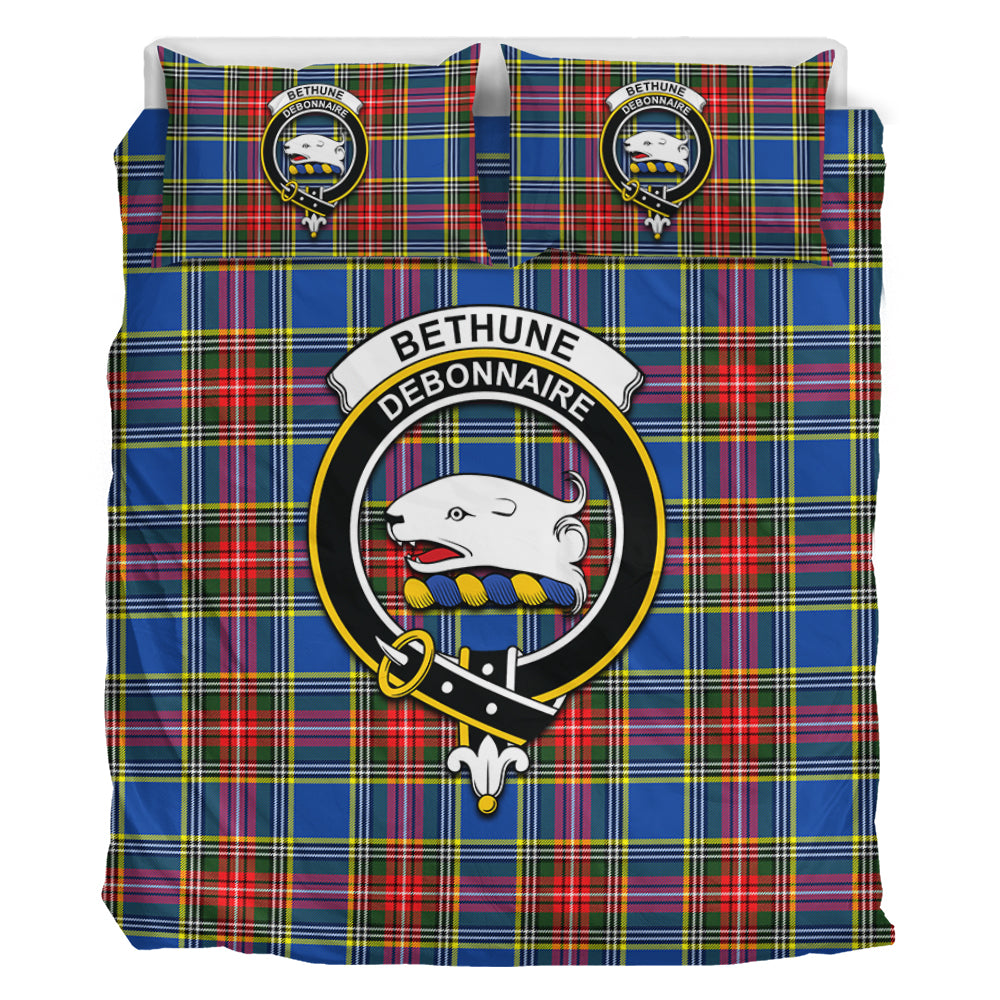Bethune Tartan Bedding Set with Family Crest - Tartan Vibes Clothing