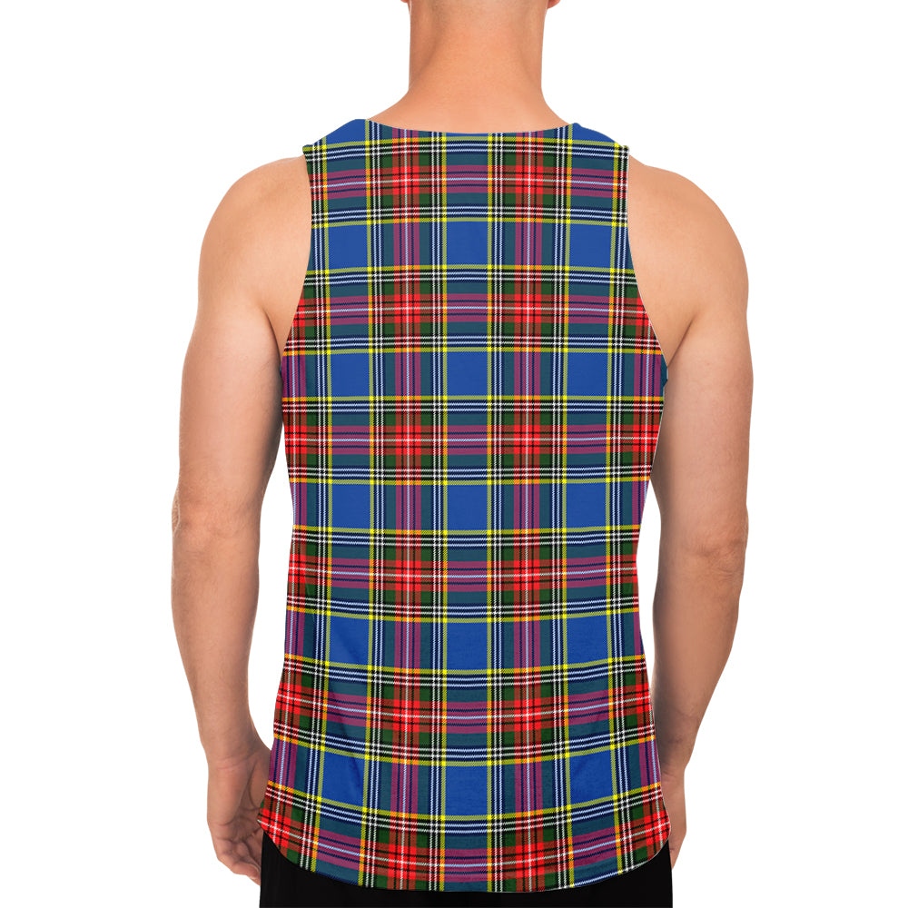 Bethune Tartan Mens Tank Top with Family Crest - Tartanvibesclothing