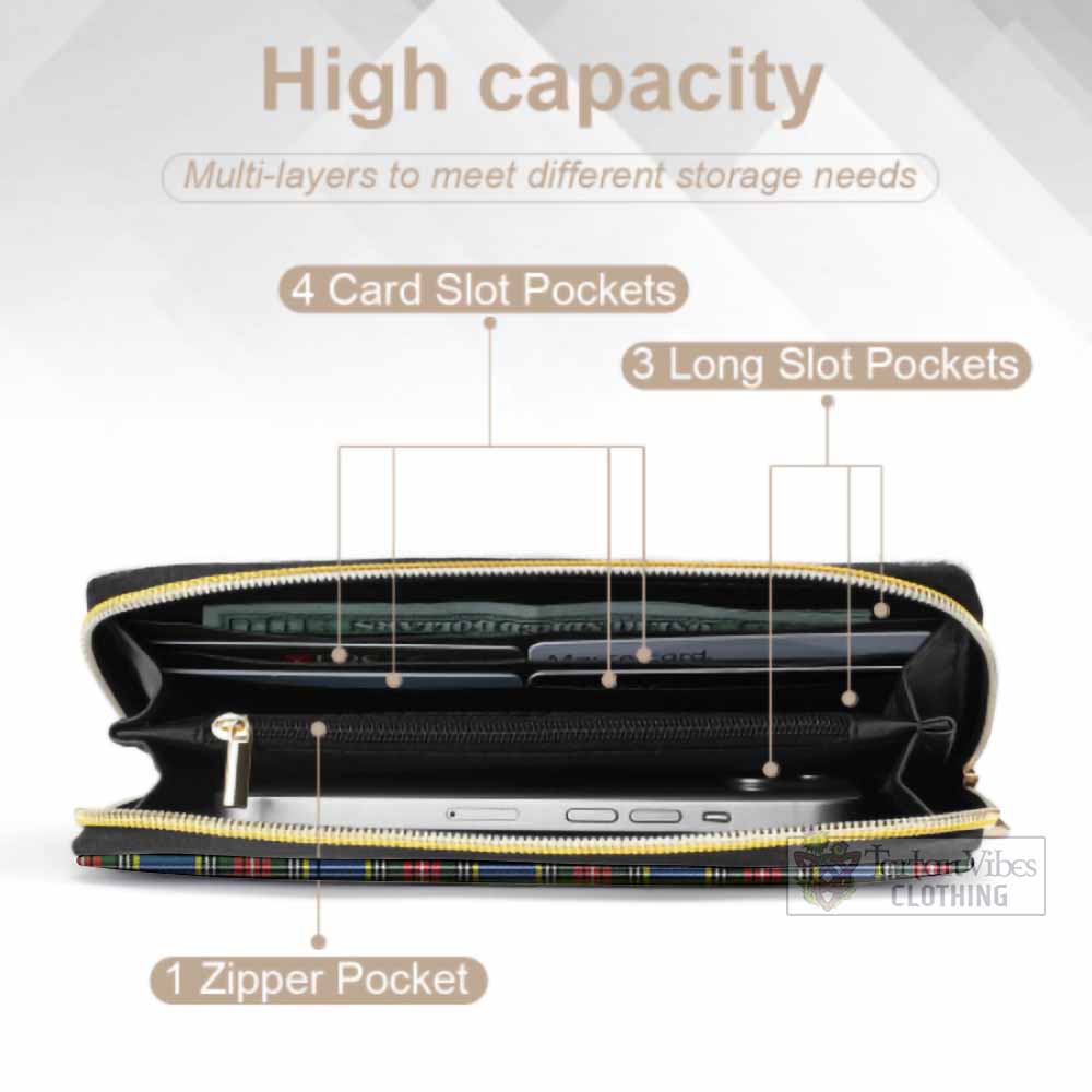 Tartan Vibes Clothing Bethune Tartan Women's Leather Wallet with Family Crest