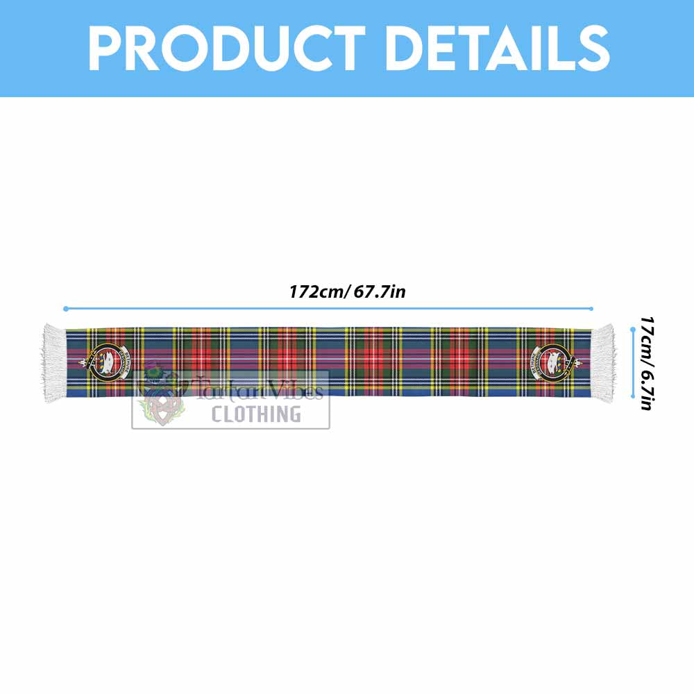 Tartan Vibes Clothing Bethune Tartan Ruffneck Scarf with Family Crest