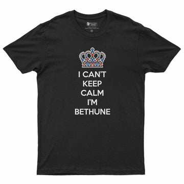 Bethune Can't Keep Calm Men's T-Shirt Black - Tartan Vibes Clothing