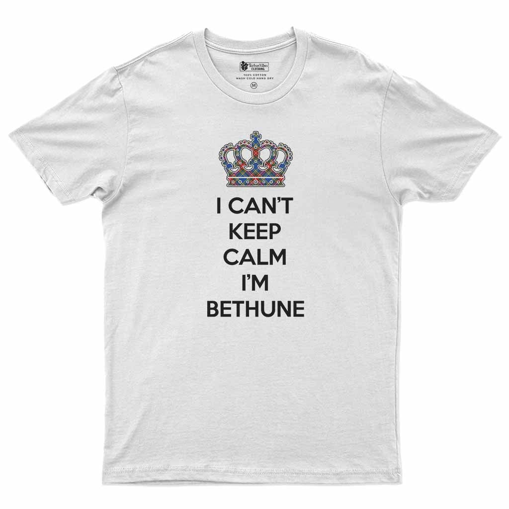Bethune Can't Keep Calm Men's T-Shirt White - Tartan Vibes Clothing
