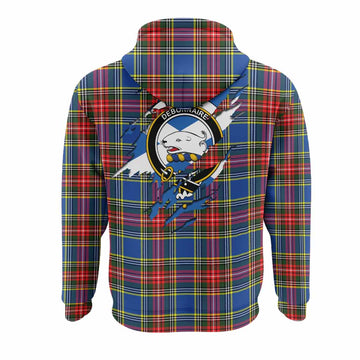 Bethune Clan Crest In Me Tartan Hoodie Scotland Flag Style